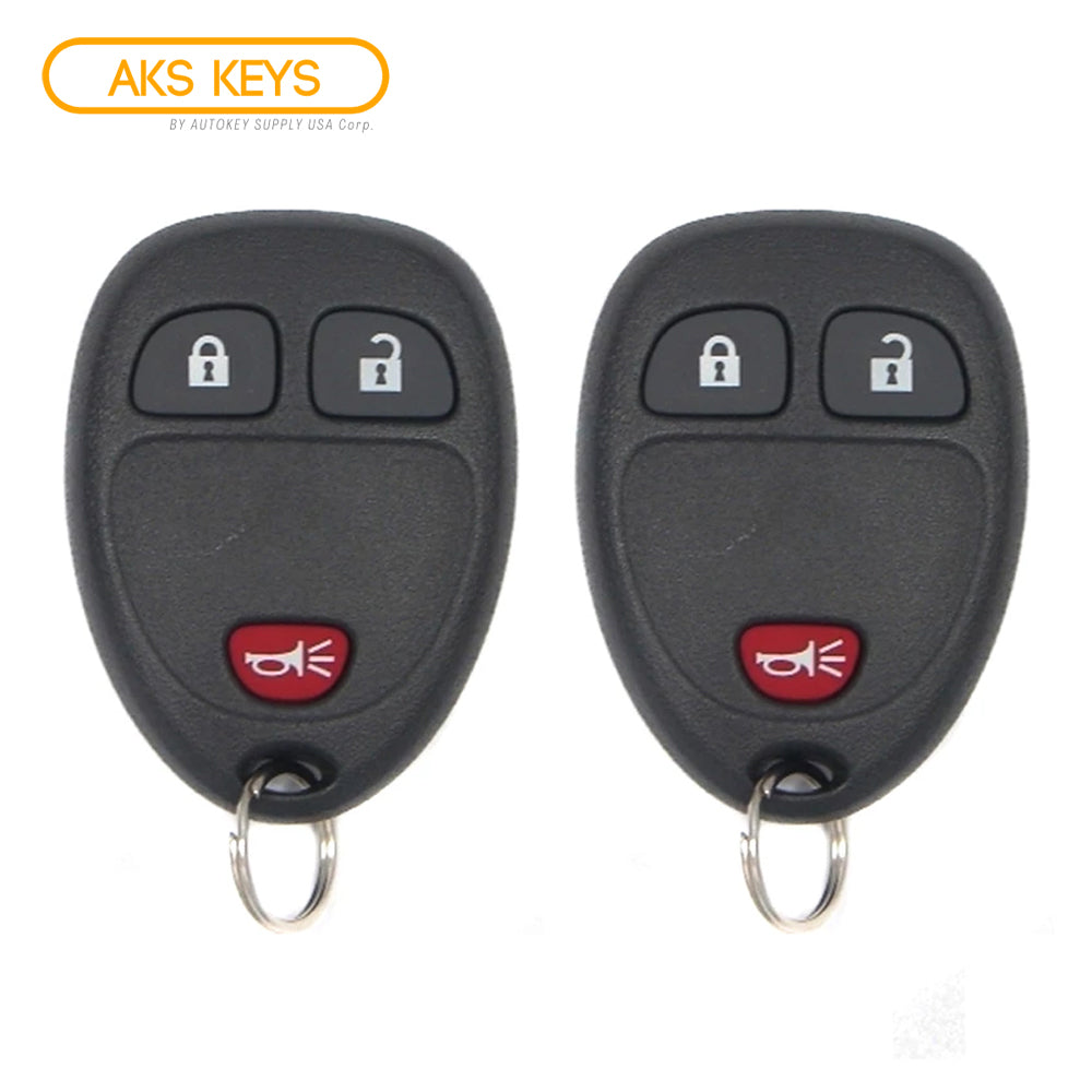 AKS KEYS Aftermarket Keyless Entry Remote Fob for GM 2007 -2021 3B FCC# OUC60221 / OUC60270 (2 Pack)