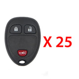 AKS KEYS Aftermarket Keyless Entry Remote Fob for GM 2007 -2021 3B FCC# OUC60221 / OUC60270 (25 Pack)