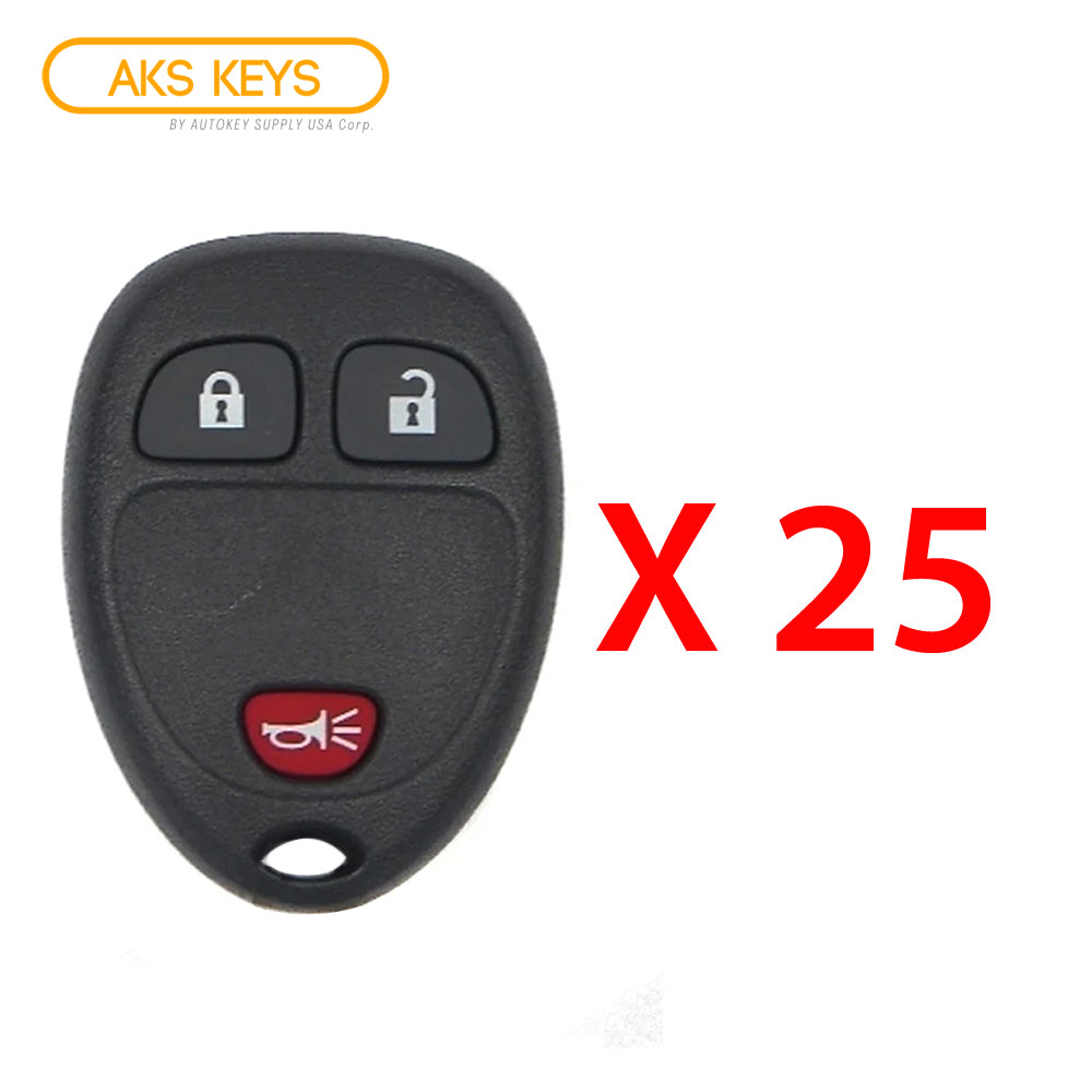 AKS KEYS Aftermarket Keyless Entry Remote Fob for GM 2007 -2021 3B FCC# OUC60221 / OUC60270 (25 Pack)