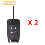 2010 - 2022 Buick Chevrolet GMC Remote Flip Key Shell 5B (2 Pack)