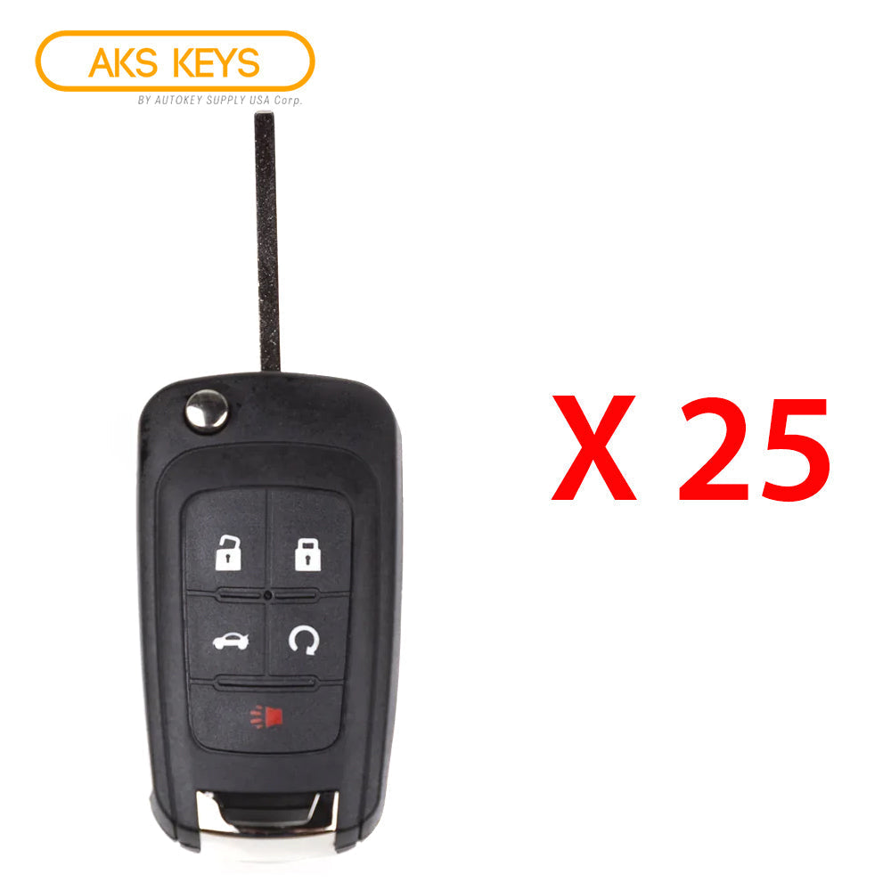 2010 - 2022 Buick Chevrolet GMC Remote Flip Key Shell 5B (25 Pack)