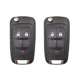 AKS KEYS Aftermarket Remote Flip Key Fob for Chevrolet 2010 2011 2012 2013 2014 2015 2016 2017 2018 3B FCC# OHT01060512 (2 Pack)