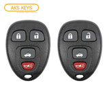 AKS KEYS Aftermarket Keyless Remote Fob for GM 2005 2006 2007 2008 2009 2010 2011 2012 4B FCC# KOBGT04A (2 Pack)