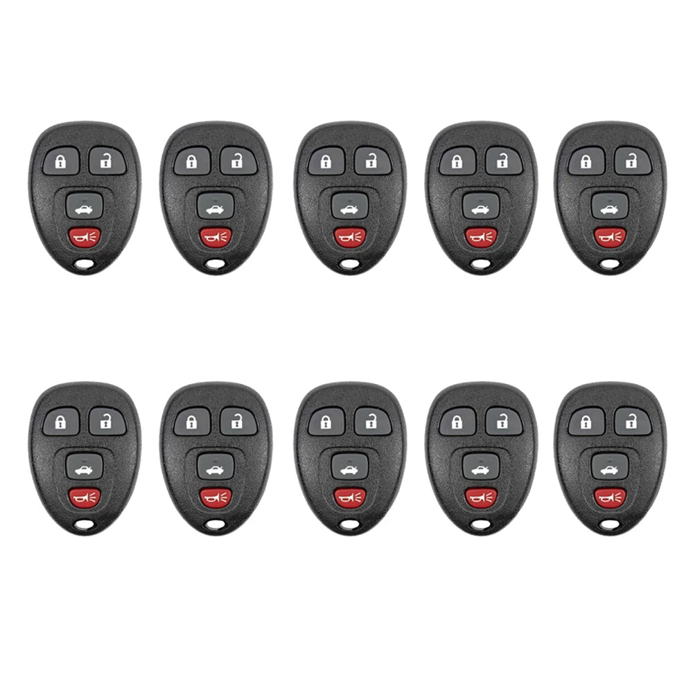 AKS KEYS Aftermarket Keyless Remote Fob for GM 2005 2006 2007 2008 2009 2010 2011 2012 4B FCC# KOBGT04A (10 Pack)