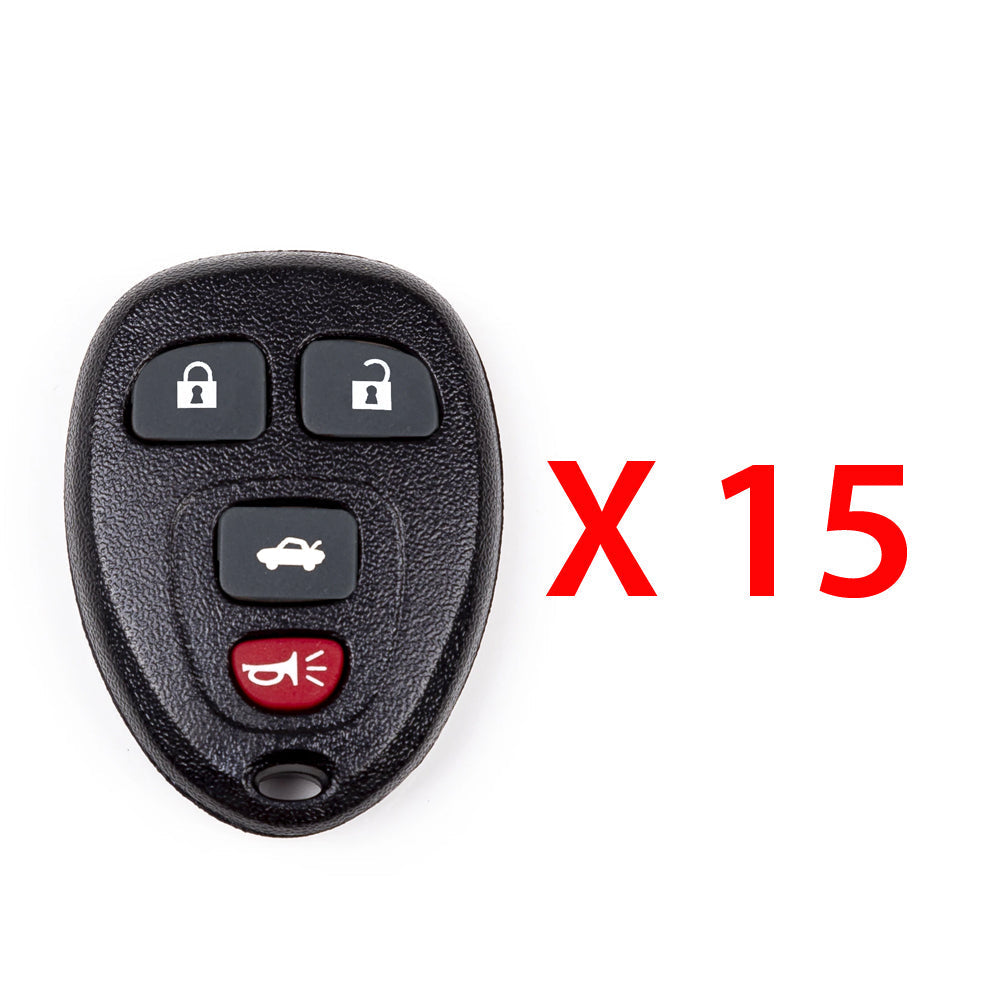 AKS KEYS Aftermarket Keyless Remote Fob for GM 2005 2006 2007 2008 2009 2010 2011 2012 4B FCC# KOBGT04A (15 Pack)