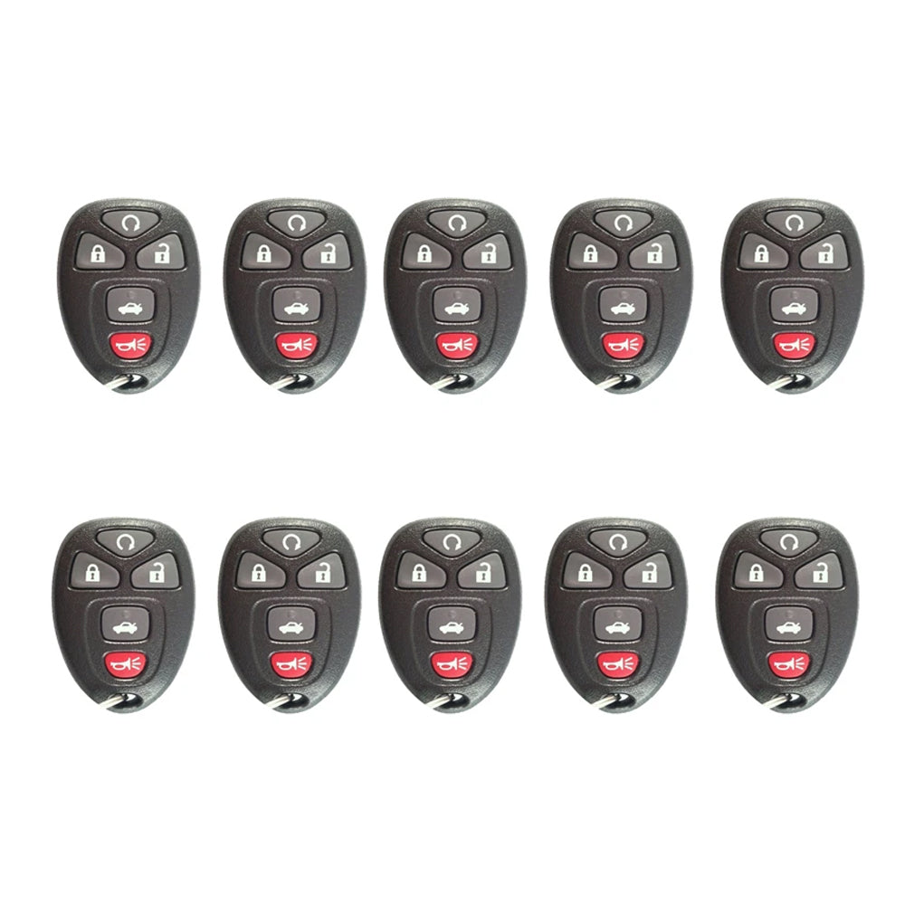 AKS KEYS Aftermarket Keyless Remote Fob for GM 2004 2005 2006 2007 2008 2009 2010 2011 2012 5B FCC# KOBGT04A (10 Pack)