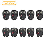 AKS KEYS Aftermarket Keyless Entry Remote Fob for GM 2003 2004 2005 2006 2007 3B FCC# LHJ011 (10 Pack)