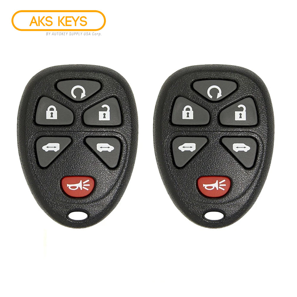 AKS KEYS Aftermarket Keyless Remote Fob for GM 2005 2006 2007 2008 2009 2010 2011 5B FCC# KOBGT04A (2 Pack)