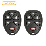 AKS KEYS Aftermarket Keyless Remote Fob for GM 2005 2006 2007 2008 2009 2010 2011 5B FCC# KOBGT04A (2 Pack)