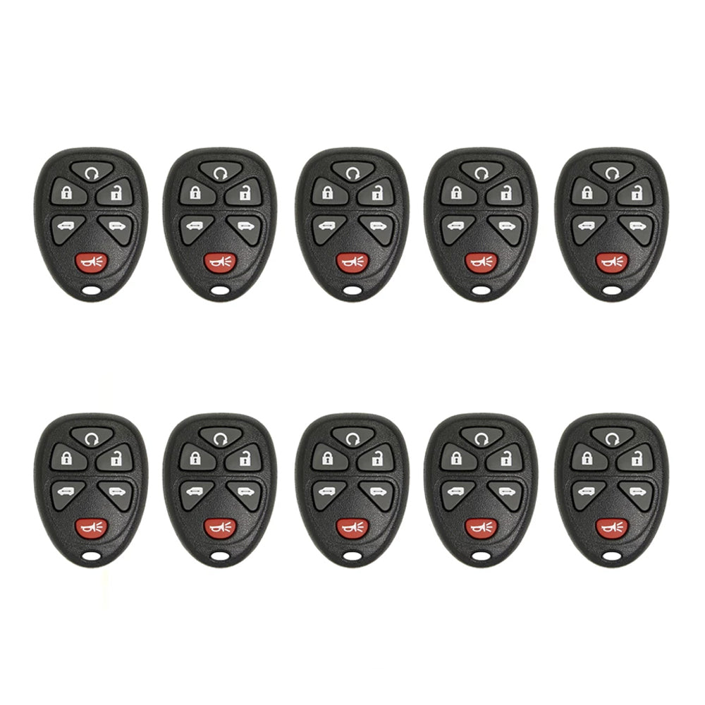 AKS KEYS Aftermarket Keyless Remote Fob for GM 2005 2006 2007 2008 2009 2010 2011 5B FCC# KOBGT04A (10 Pack)