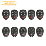 AKS KEYS Aftermarket Keyless Remote Fob for GM 2005 2006 2007 2008 2009 2010 2011 5B FCC# KOBGT04A (10 Pack)