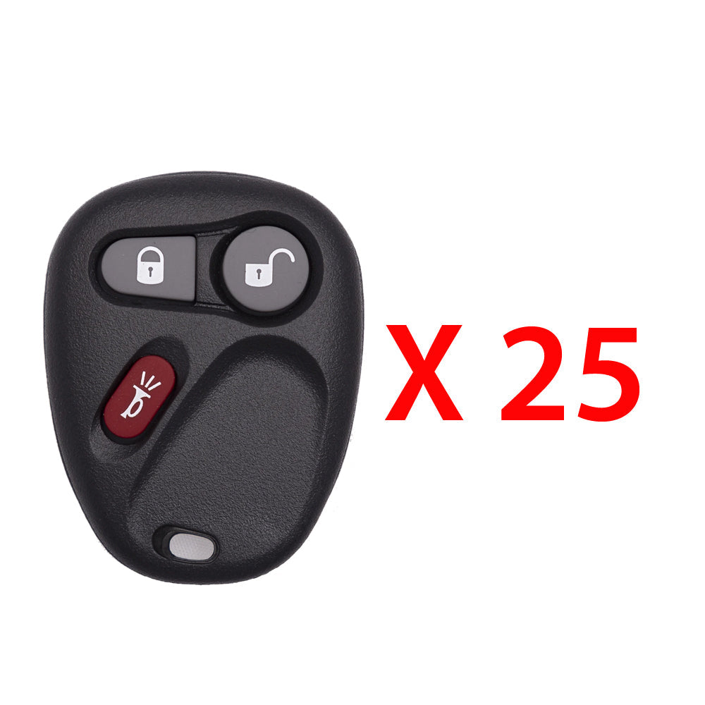 AKS KEYS Aftermarket Keyless Remote Fob for GM 2002 2003 2004 2005 2006 2007 2008 2009 3B FCC# MYT3X6898B (25 Pack)