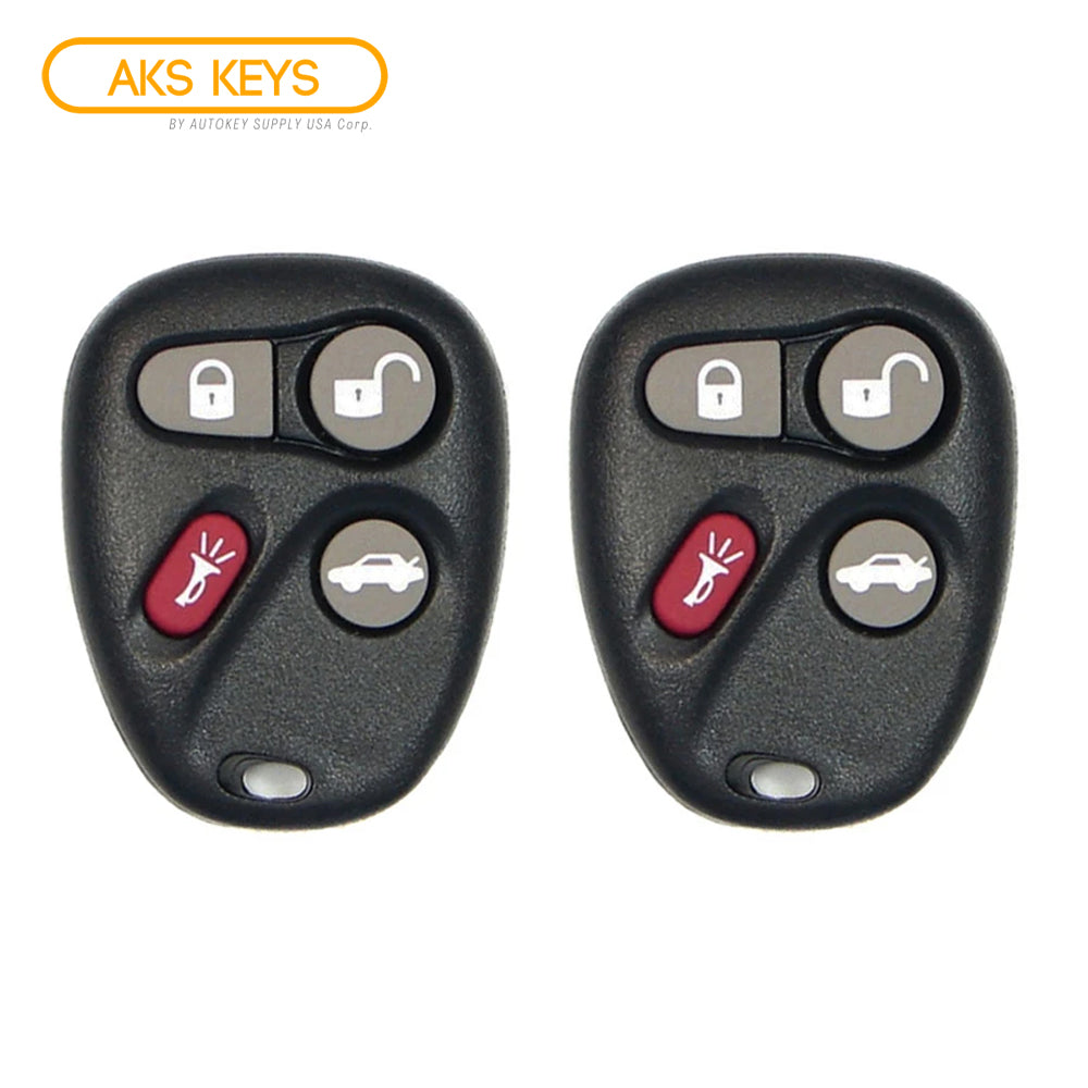 AKS KEYS Aftermarket Keyless Remote Fob for Chevrolet Cadillac 2000 2001 2002 2003 2004 2005 2006 2007 4B FCC# L2C0005T (2 Pack)