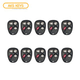 AKS KEYS Aftermarket Keyless Remote Fob for Chevrolet Cadillac 2000 2001 2002 2003 2004 2005 2006 2007 4B FCC# L2C0005T (10 Pack)