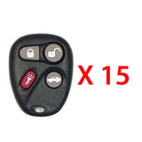 AKS KEYS Aftermarket Keyless Remote Fob for Chevrolet Cadillac 2000 2001 2002 2003 2004 2005 2006 2007 4B FCC# L2C0005T (15 Pack)