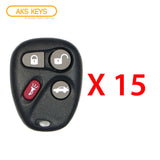 AKS KEYS Aftermarket Keyless Remote Fob for Chevrolet Cadillac 2000 2001 2002 2003 2004 2005 2006 2007 4B FCC# L2C0005T (15 Pack)