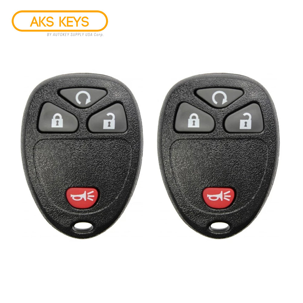 AKS KEYS Aftermarket Keyless Remote Fob for GM 2005 2006 2007 2008 2009 2010 2011 4B FCC# KOBGT04A (2 Pack)