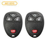 AKS KEYS Aftermarket Keyless Remote Fob for GM 2005 2006 2007 2008 2009 2010 2011 4B FCC# KOBGT04A (2 Pack)