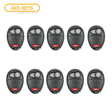 AKS KEYS Aftermarket Keyless Remote Fob for GM 2001 2002 2003 2004 2005 2006 2007 2008 2009 2010 2011 3B FCC# L2C0007T (10 Pack)