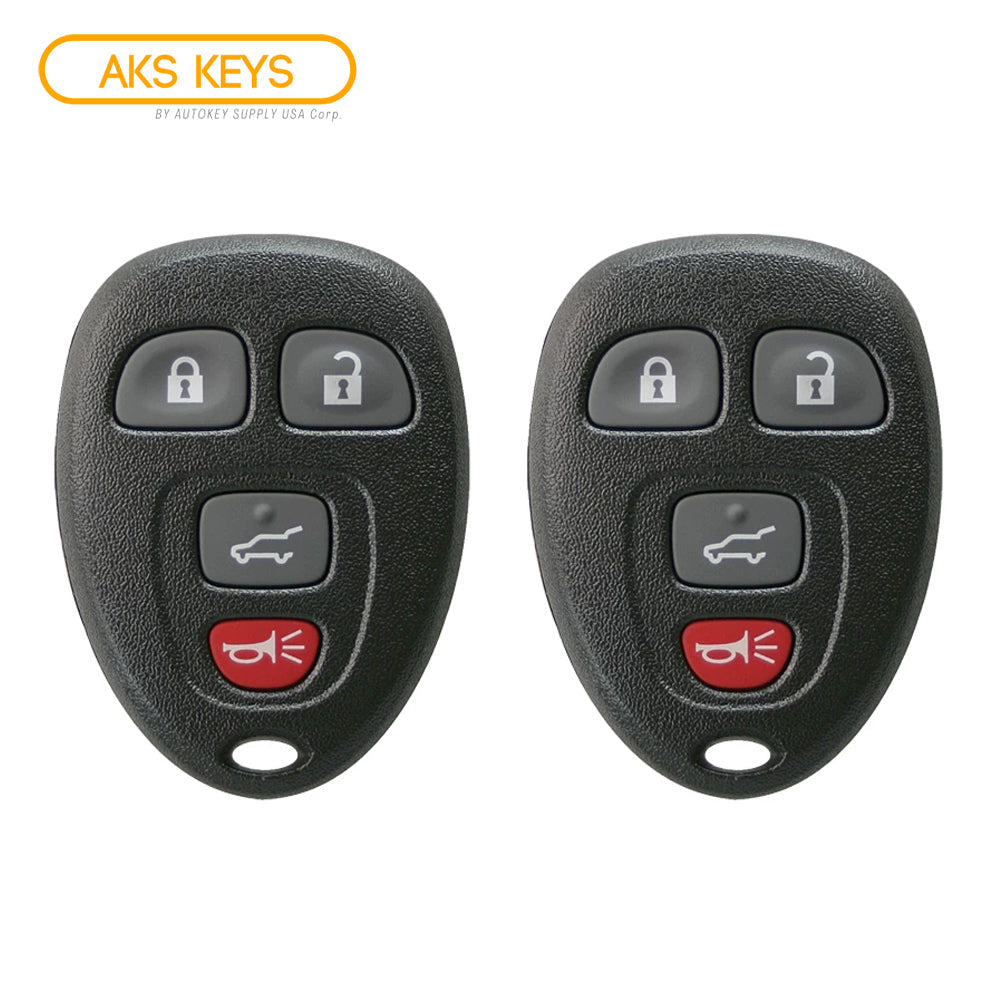 AKS KEYS Aftermarket Keyless Remote Fob for GM 2007 2008 2009 2010 2011 2012 2013 2014 2015 2016 2017 4B FCC# OUC60270/ OUC60221 (2 Pack)