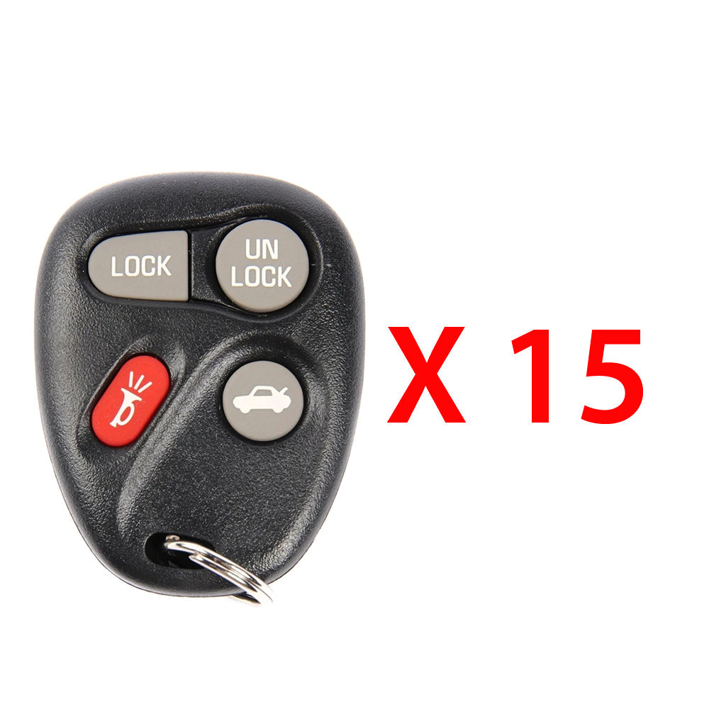 AKS KEYS Aftermarket Keyless Remote Fob for GM 1997 1998 1999 2000 4B FCC# ABO0204T (15 Pack)