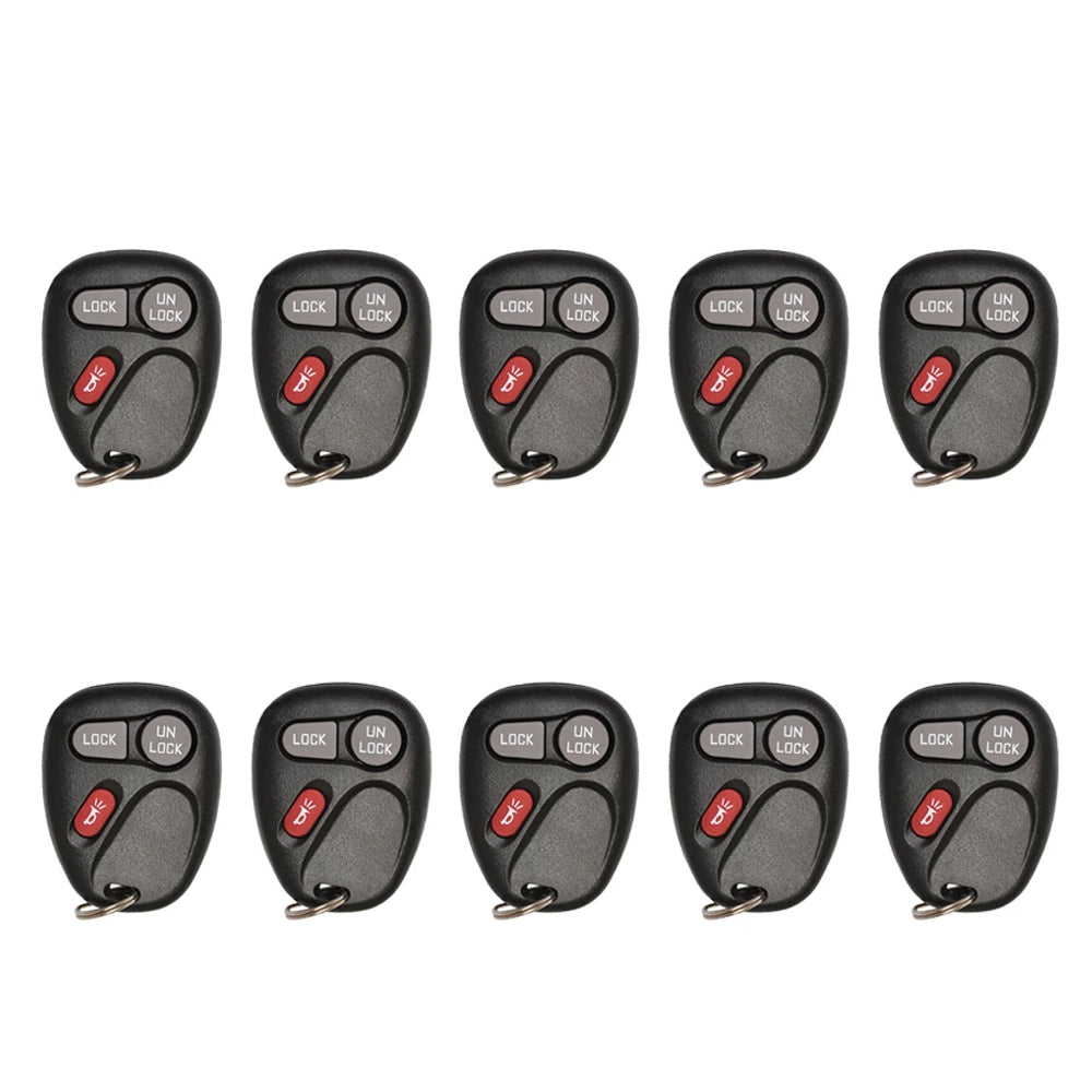 AKS KEYS Aftermarket Keyless Remote Fob for GM 2001 2002 2003 2004 2005 2006 2007 2008 2009 2010 2011 3B FCC# KOBLEAR1XT (10 Pack)