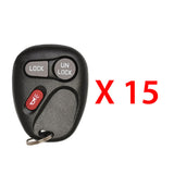 AKS KEYS Aftermarket Keyless Remote Fob for GM 2001 2002 2003 2004 2005 2006 2007 2008 2009 2010 2011 3B FCC# KOBLEAR1XT (15 Pack)