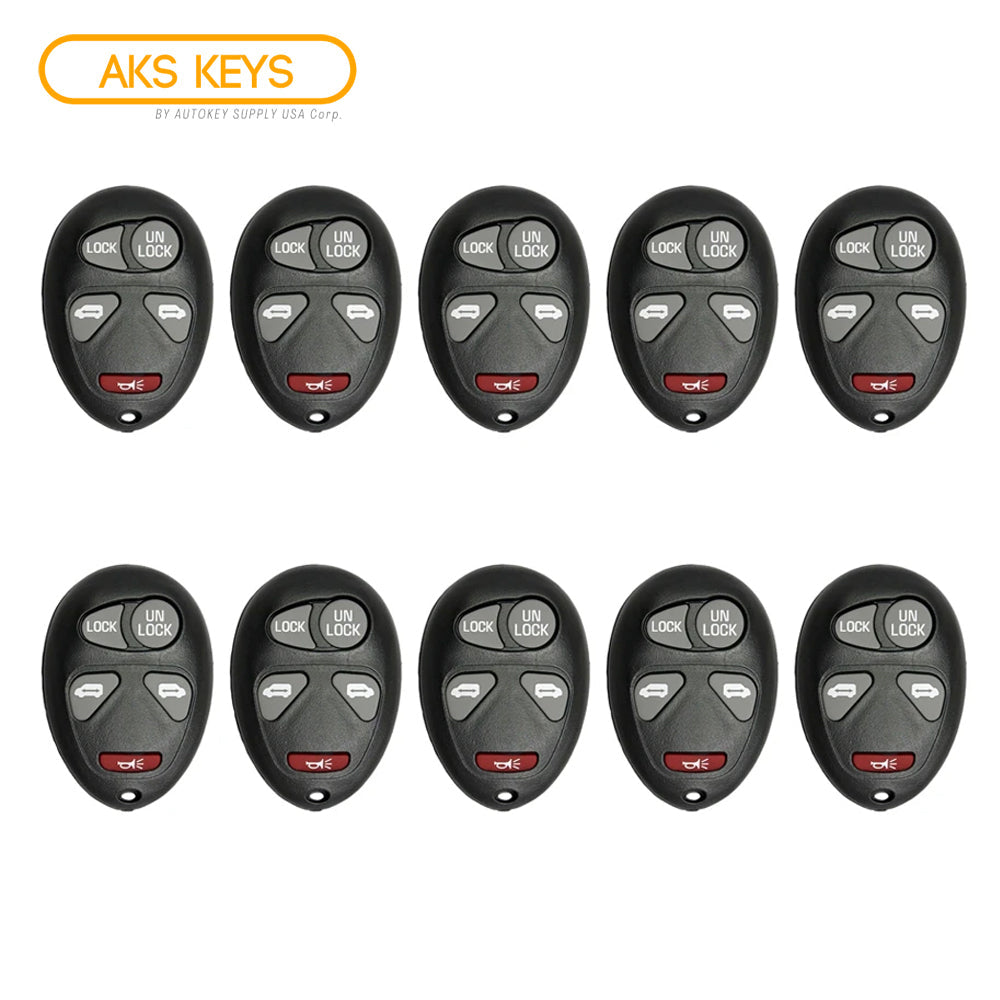 AKS KEYS Aftermarket Keyless Remote Fob for GM 2002 2003 2004 2005 5B FCC# L2C0007T (10 Pack)