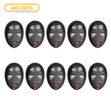 AKS KEYS Aftermarket Keyless Remote Fob for GM 2002 2003 2004 2005 5B FCC# L2C0007T (10 Pack)