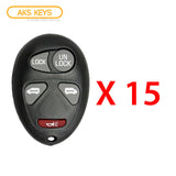 AKS KEYS Aftermarket Keyless Remote Fob for GM 2002 2003 2004 2005 5B FCC# L2C0007T (15 Pack)