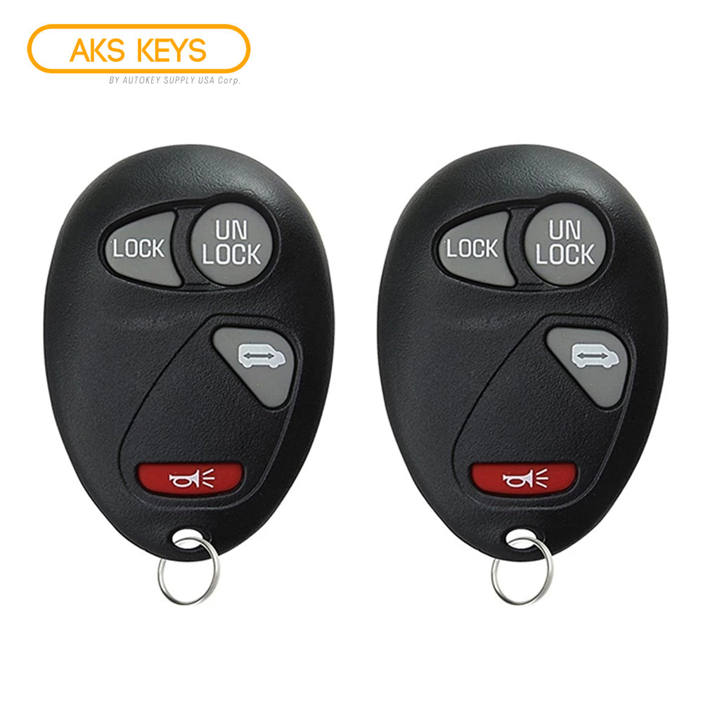 AKS KEYS Aftermarket Keyless Entry Remote Fob for GM 2002 2003 2004 2005 4B FCC# L2C0007T (2 Pack)