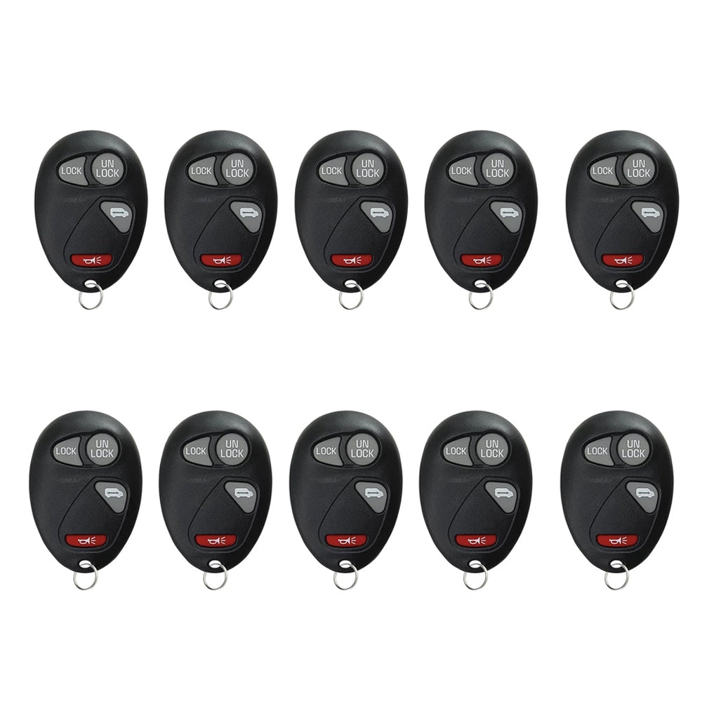 AKS KEYS Aftermarket Keyless Entry Remote Fob for GM 2002 2003 2004 2005 4B FCC# L2C0007T (10 Pack)