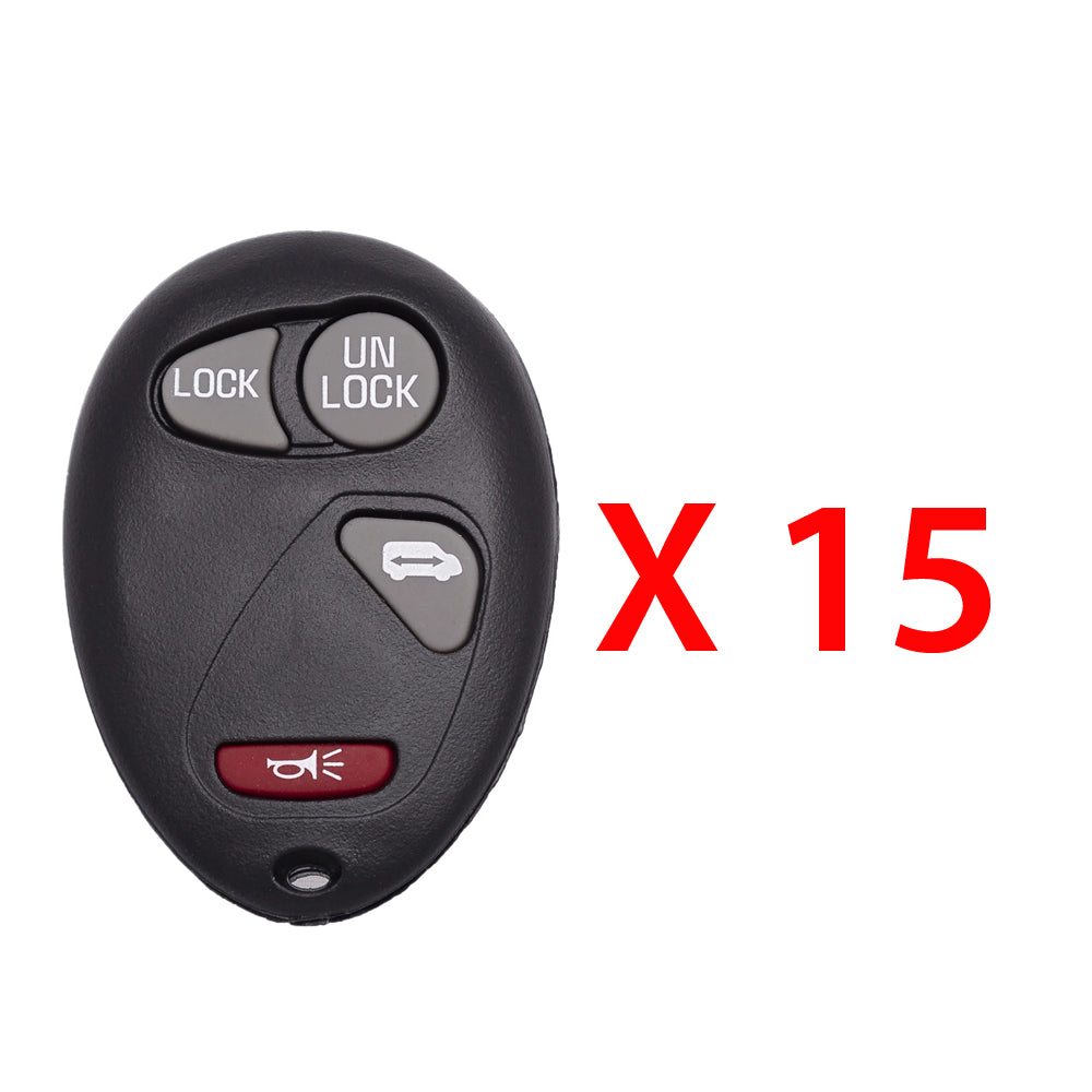 AKS KEYS Aftermarket Keyless Entry Remote Fob for GM 2002 2003 2004 2005 4B FCC# L2C0007T (15 Pack)