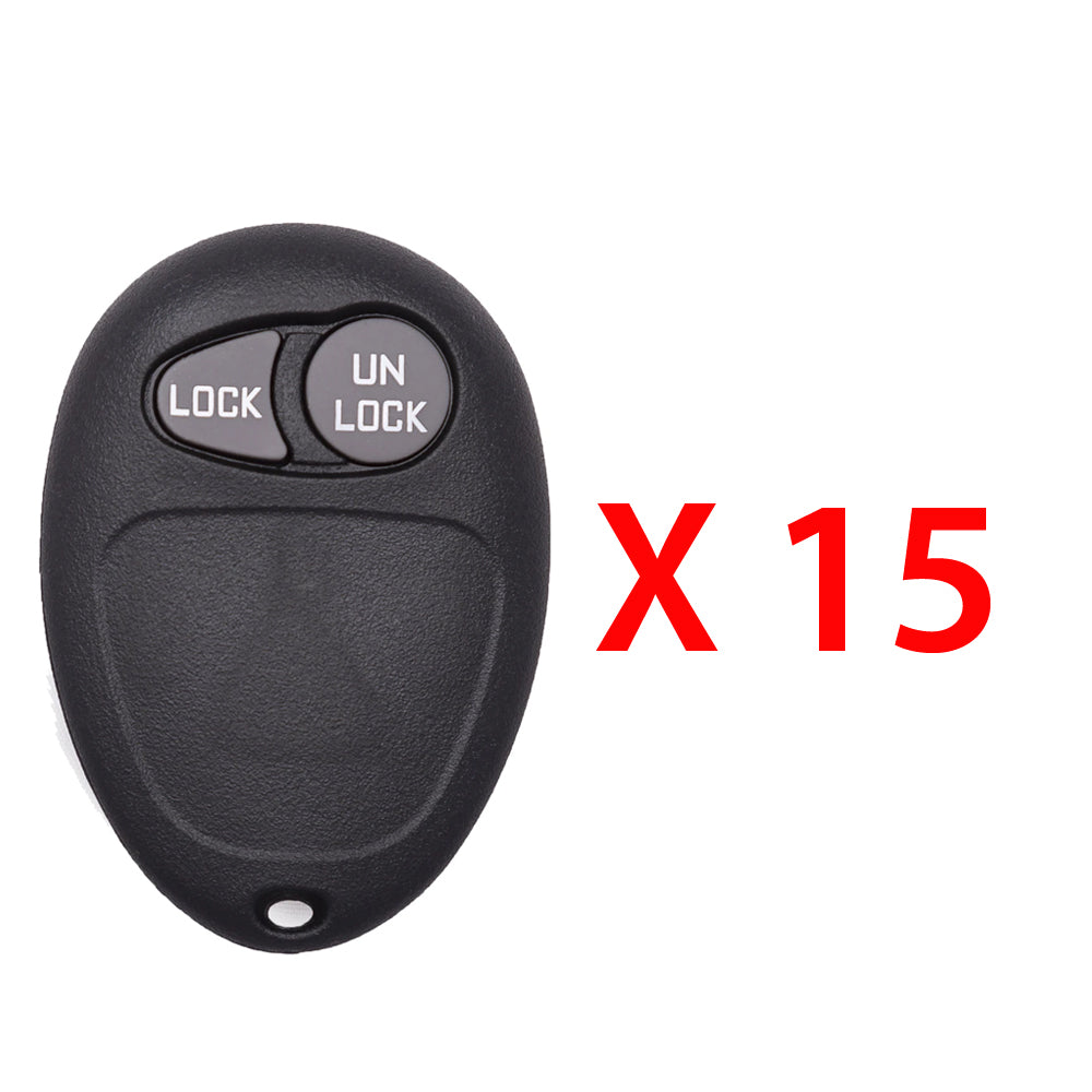 AKS KEYS Aftermarket Keyless Remote Fob for GM 2002 2003 2004 2005 2B FCC# L2C0007T (15 Pack)