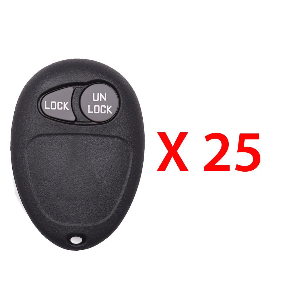 AKS KEYS Aftermarket Keyless Remote Fob for GM 2002 2003 2004 2005 2B FCC# L2C0007T (25 Pack)