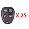 AKS KEYS Aftermarket Keyless Remote Fob for GM 2001 2002 2003 2004 2005 4B FCC# KOBLEAR1XT (25 Pack)