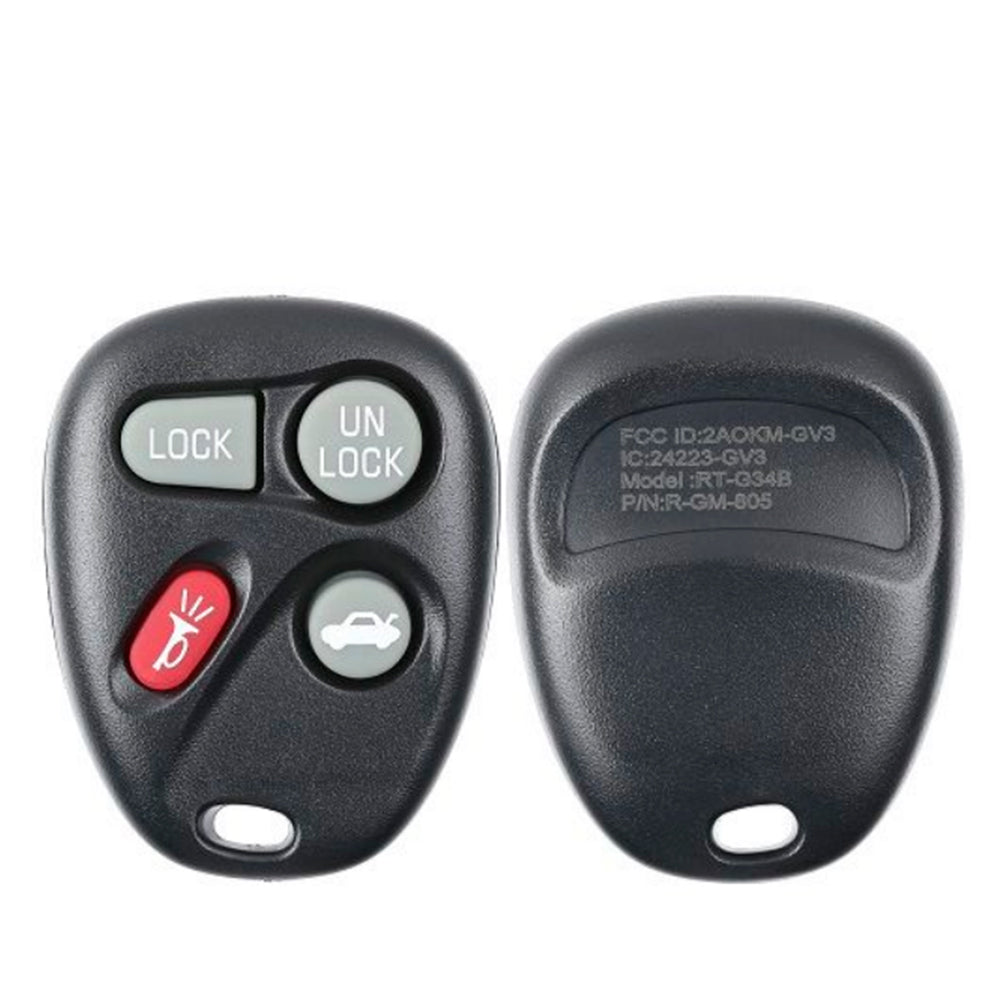 1996 - 2005 General Motors Keyless Entry 4B Fob FCC# KOBUT1BT