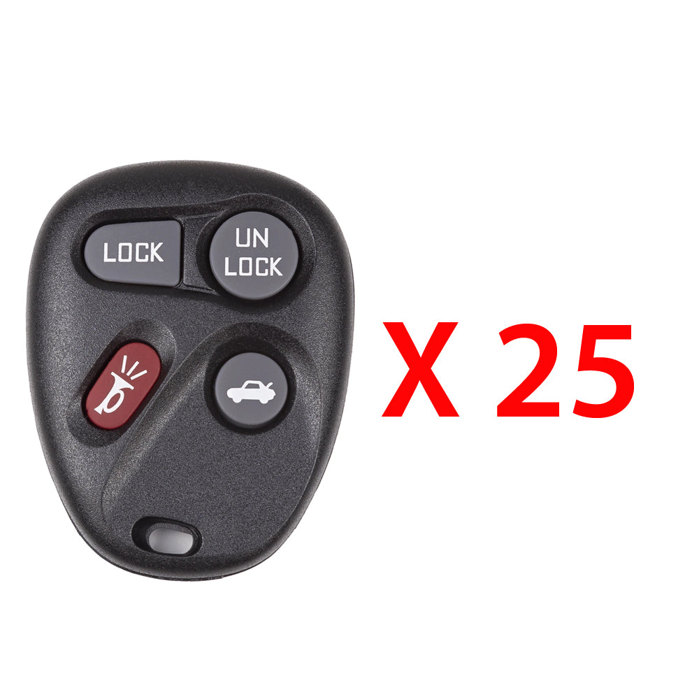 AKS KEYS Aftermarket Keyless Entry Remote Fob for GM 1996 1997 1998 1999 2000 2001 2002 2003 2004 2005 4B FCC# KOBUT1BT (25 Pack)