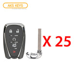 2016 - 2022 Chevrolet Smart Key 5B Fob FCC# HYQ4EA (25 Pack)