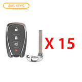 2016 - 2020 Chevrolet Smart Key 4B Fob FCC# HYQ4EA (15 Pack)