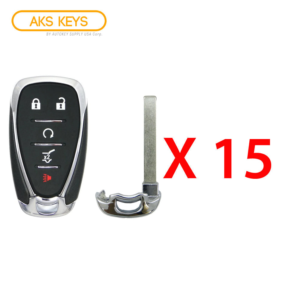 2018 - 2020 Chevrolet Smart Key 5B Fob FCC# HYQ4EA (15 Pack)