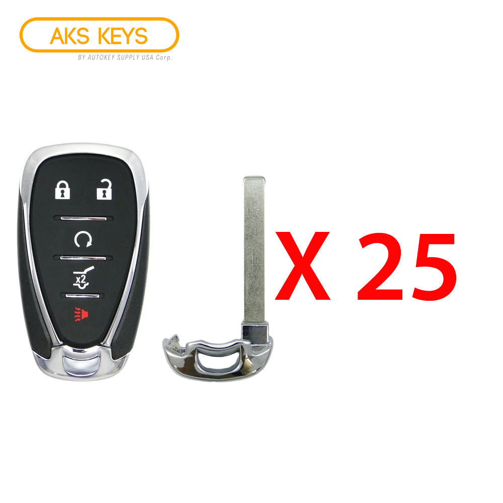 2018 - 2020 Chevrolet Smart Key 5B Fob FCC# HYQ4EA (25 Pack)