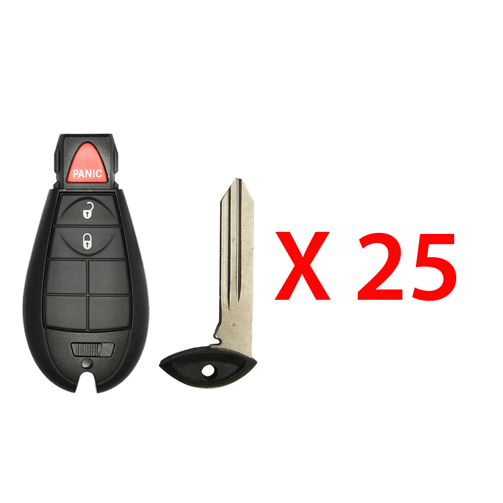 2008 - 2016  Chrysler Town & Country  Fobik Key 3B FCC# IYZ-C01C (25 Pack)