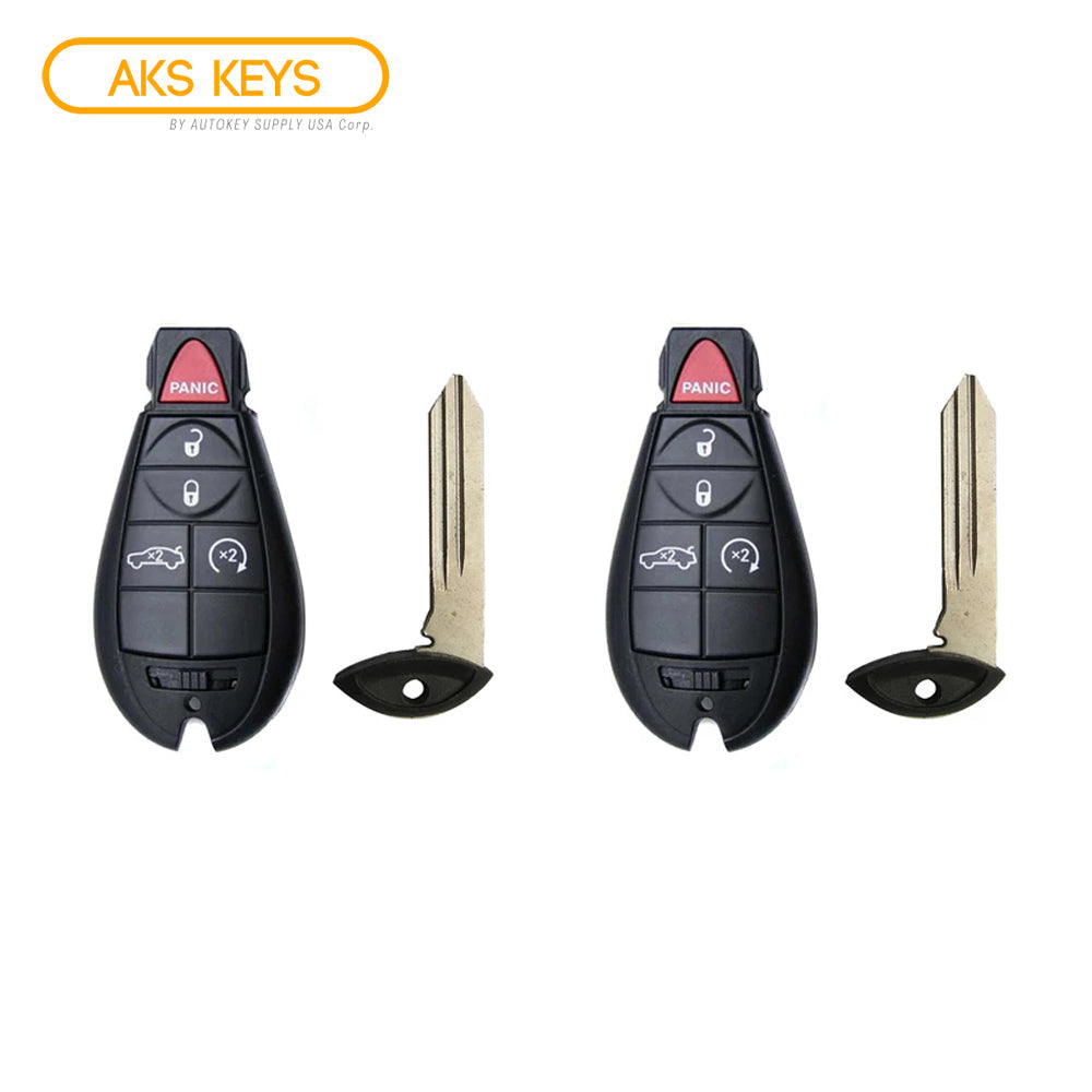 2008 - 2010 Chrysler 300 Fobik Key 5B FCC# IYZ-C01C (2 Pack)