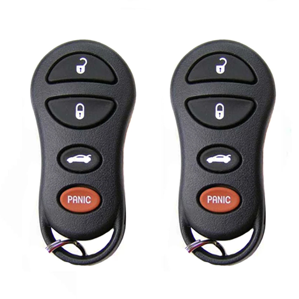 1998 - 2005 Chrysler Dodge Keyless Entry 4B Fob FCC# GQ43VT9T (2 Pack)