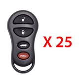 1998 - 2005 Chrysler Dodge Keyless Entry 4B Fob FCC# GQ43VT9T (25 Pack)