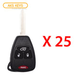 2004 - 2008 Chrysler Jeep Key Fob 4B FCC# M3N5WY72XX (25 Pack)