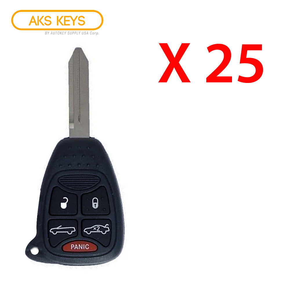 2007 - 2014 Chrysler Remote Key 5B FCC# OHT692427AA (25 Pack)