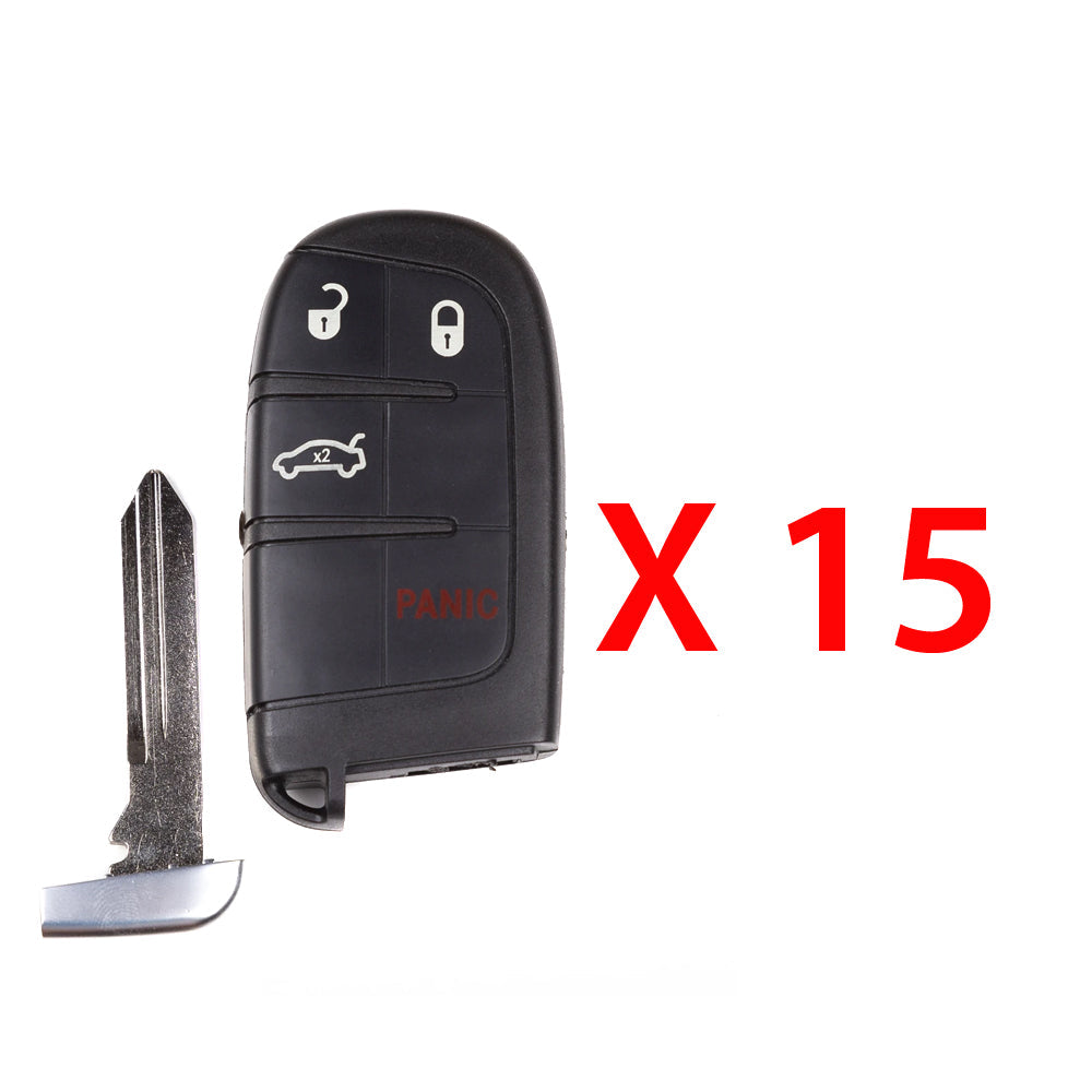 2011 - 2023 Dodge Chrysler Smart Key 4B Fob FCC# M3N-40821302 - Aftermarket (15 Pack)