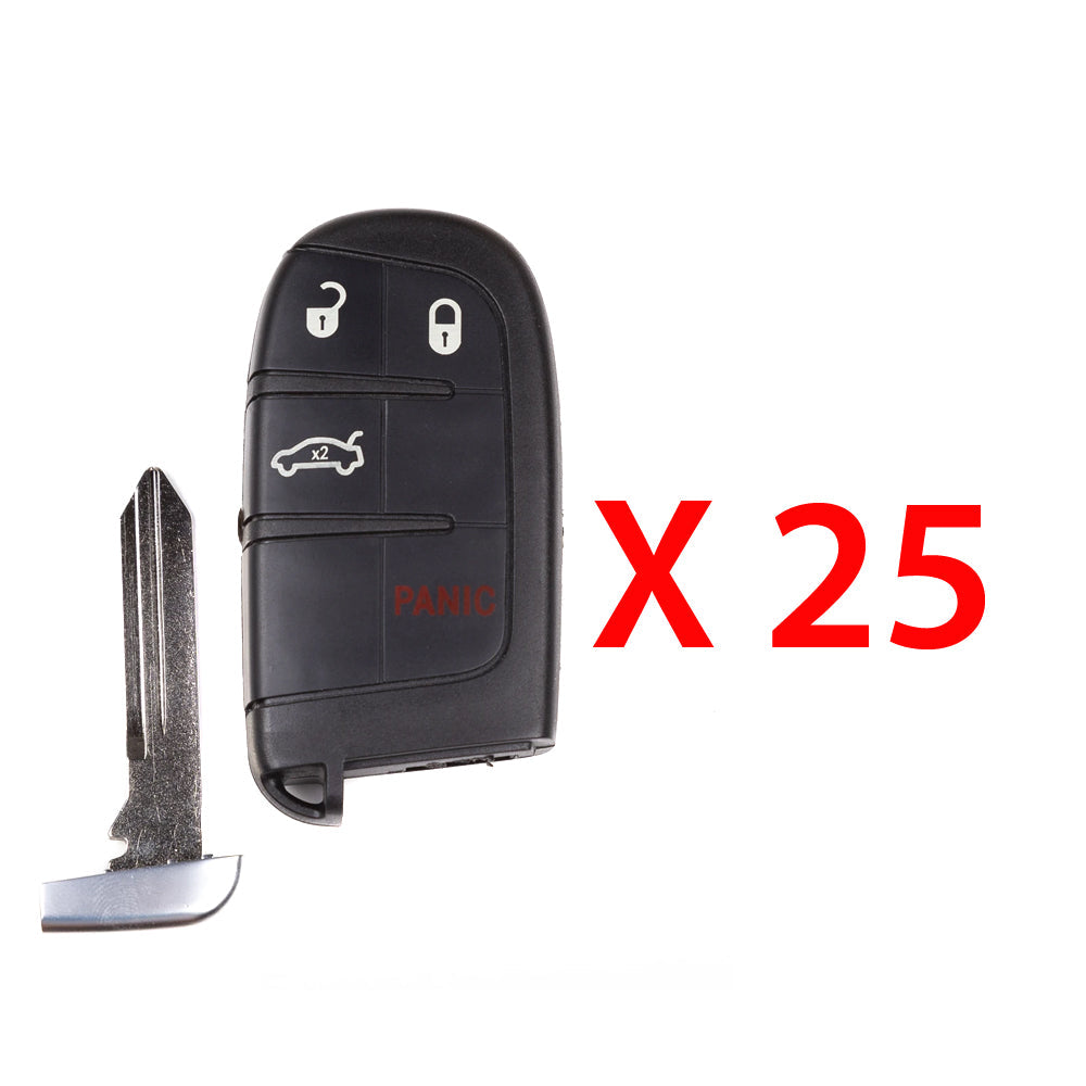 2011 - 2023 Dodge Chrysler Smart Key 4B Fob FCC# M3N-40821302 - Aftermarket (25 Pack)